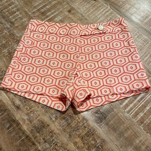 Trina Turk Corbin Bellini Shorts in Coral and Cream